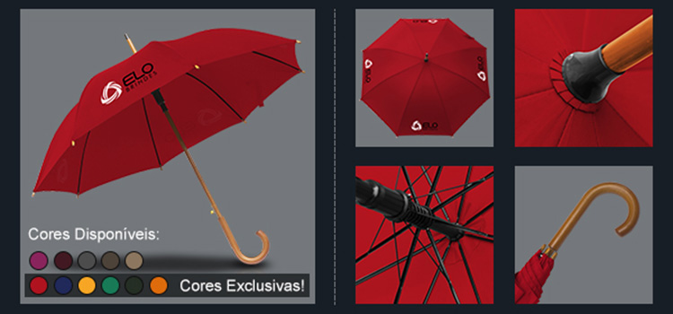 A Elo Brindes lança cores exclusivas de guarda-chuva como produto promocional