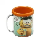 Caneca plástica laranja