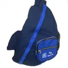 Bolsa mochila transversal personalizada em nylon estonado.