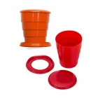 Copo retrátil 130ml de plástico com tampa