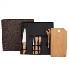 Kit Para Bar Em Bambu - com caixa