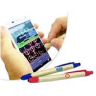 Caneta Touch, caneta ecológica 2 em 1, sendo caneta esferográfica e touch screen com ponta macia e corpo em papel reciclado