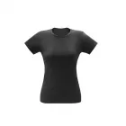 Camisetas Femininas 100% Algodão Penteado - preta