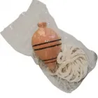 Pião personalizado em madeira. Gravação em tampografia 1 cor. Embalados individualmente em saquinho plástico contendo 1 pião + 1 fieira.