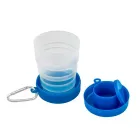 Copo retrátil azul com mosquetão
