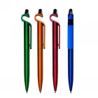 Caneta com suporte de celular em várias cores