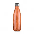 Garrafa térmica 750ml com pintura fosca amadeirada