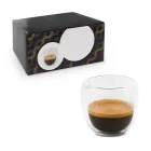Kit café em vidro com caixa