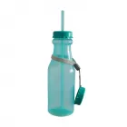 Garrafa retrô azul com canudo