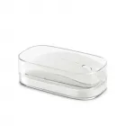 Mouse wireless 2.4G ABS branco em caixa transparente