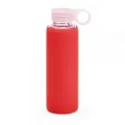 Squeeze Vidro Borossilicato e bolsa em silicone vermelho 