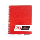 Caderno capa dura na cor vermelho