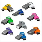 Pen drive de metal giratório disponível em várias cores