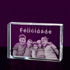 Cubo Flat em Cristal Óptico 100% translúcida modelo crianças