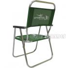 Cadeira de praia de alumínio na cor verde musgo