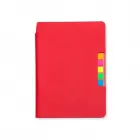 Caderno com autoadesivo - vermelho