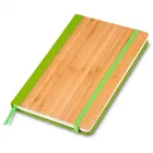 Caderneta em Bambu com detalhe verde