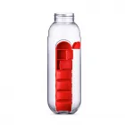 Squeeze Plástico 700ml Porta Comprimido vermelho