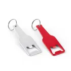 Chaveiro em alumínio com abridor de garrafas