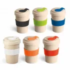 Copo com banda de silicone colorido