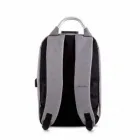 Mochila para notebook com alça de mão em metal e fita reflexiva