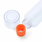Garrafa plástica 600 ml com borracha silicone laranja