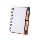 Caderno A6 capa em papelão reciclado com caneta - 3