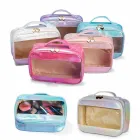 Necessaire Sintética Holográfica Impermeável -várias cores