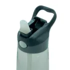 Squeeze plástico personalizado 650ml com tampa cinza com bico
