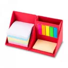 Kit Bloco de anotações personalizado com stick - vermelho