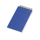 Bloco de anotações capa dura azul