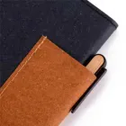 Caderno em couro personalizado e porta caneta - detalhe