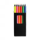 Caixa com 6 lápis de cor personalizada - frente