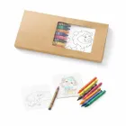 Kit para colorir personalizado com 6 mini lápis