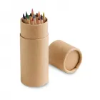 Kit para colorir em tubo com 12 lápis de cor