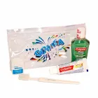 Kit higiene bucal com porta-escova em plástico
