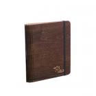 Caderno com capa em madeira personalizado
