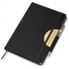Caderneta com suporte para celular preta