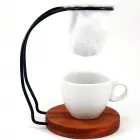 Mini Coador de Café com Xícara de Cerâmica