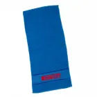 Toalhas fitness Personalizadas 100% algodão azul com logo vermelho