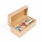 Tempero gourmet com moedor em caixa de madeira