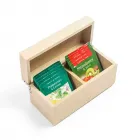Kit com chá gourmet em caixa de MDF