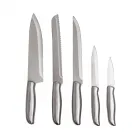 Kit 5 facas aço inoxidável