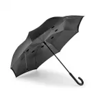 Guarda-chuva reversível com cabo em meta.