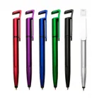 Canetas Plásticas Touch com Suporte: opções de cores