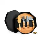 Conjunto para pizza 11 peças em bambu/Aço Inox Personalizado