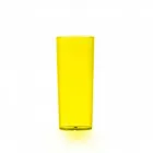Copo em acrílico translúcido amarelo 330ml 