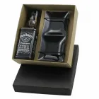 Kit whisky Jack Daniels 375ml com petisqueira de vidro