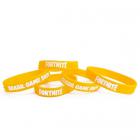 Pulseira Emborrachada com Impressão na cor amarelo 