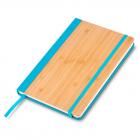 Caderno de Anotações em Bambu e PU - Azul